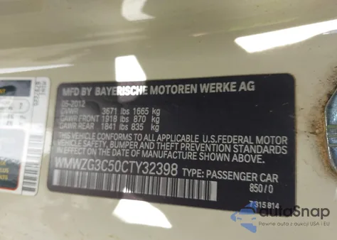 2012 Mini Cooper S Clubman z USA, uszkodzony, nr VIN WMWZG3C50CTY32398